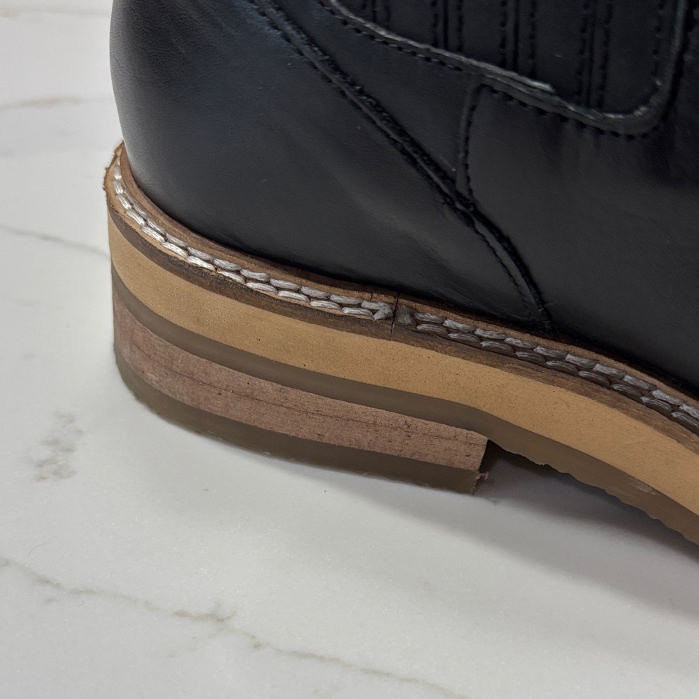 Stylish Black Leather Ankle Boots - Picture 16 of 16